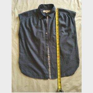 LOFT sleeveless chambray top